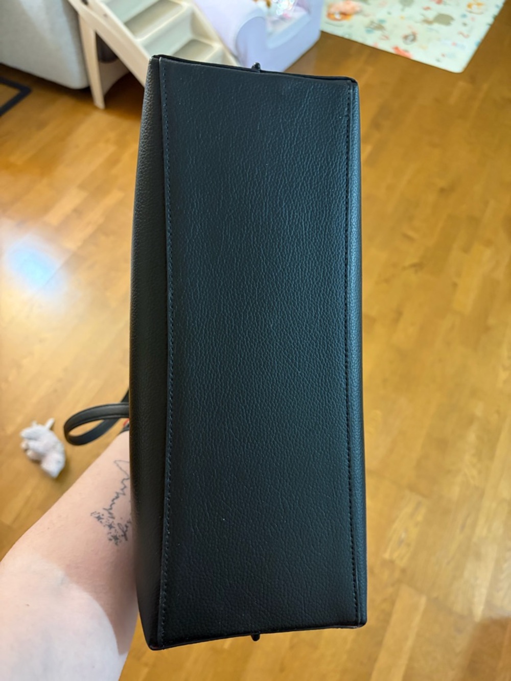 Coach Black Leather Tote with Red Interior (Mollie Tote) - Picture 7 of 7